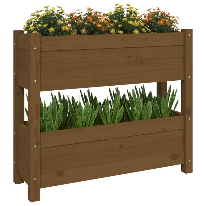 Jardinieră, maro miere, 77x25x66 cm, lemn masiv de pin - WALTI WALTI