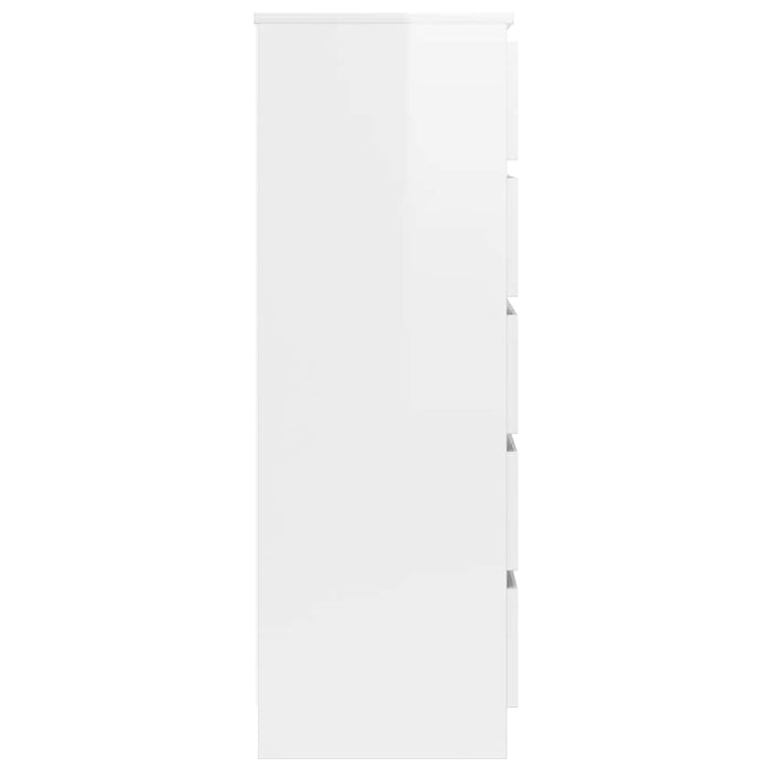 Dulap cu sertar, alb extralucios, 60x36x103 cm, lemn prelucrat WALTI