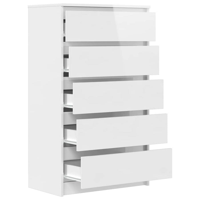 Dulap cu sertar, alb extralucios, 60x36x103 cm, lemn prelucrat WALTI