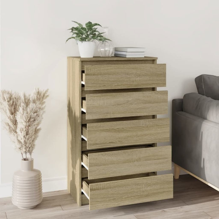 Dulap cu sertar, stejar sonoma, 60x36x103 cm, lemn prelucrat - WALTI WALTI