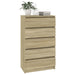 Dulap cu sertar, stejar sonoma, 60x36x103 cm, lemn prelucrat - WALTI WALTI