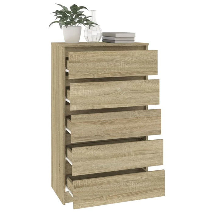 Dulap cu sertar, stejar sonoma, 60x36x103 cm, lemn prelucrat - WALTI WALTI
