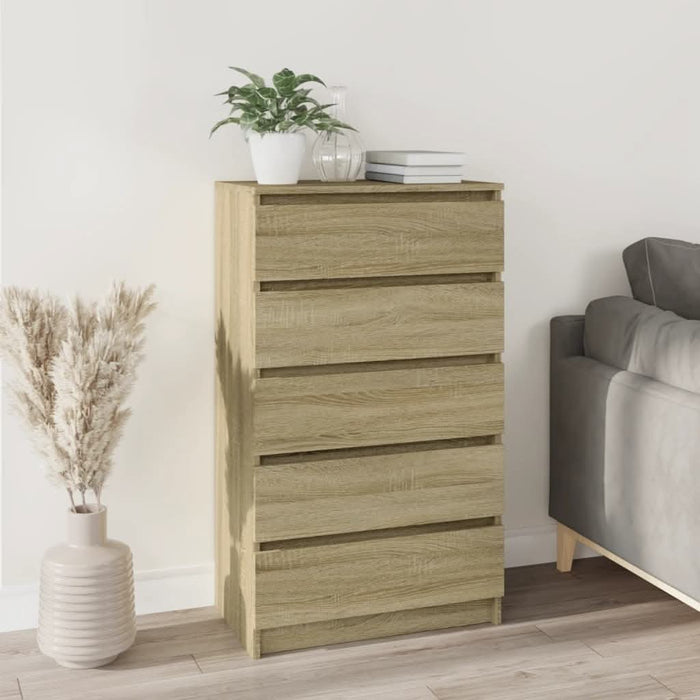 Dulap cu sertar, stejar sonoma, 60x36x103 cm, lemn prelucrat - WALTI WALTI