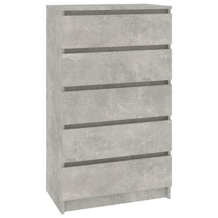 Dulap cu sertare, gri beton, 60x36x103 cm, lemn prelucrat - WALTI WALTI
