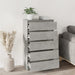 Dulap cu sertare, gri beton, 60x36x103 cm, lemn prelucrat - WALTI WALTI