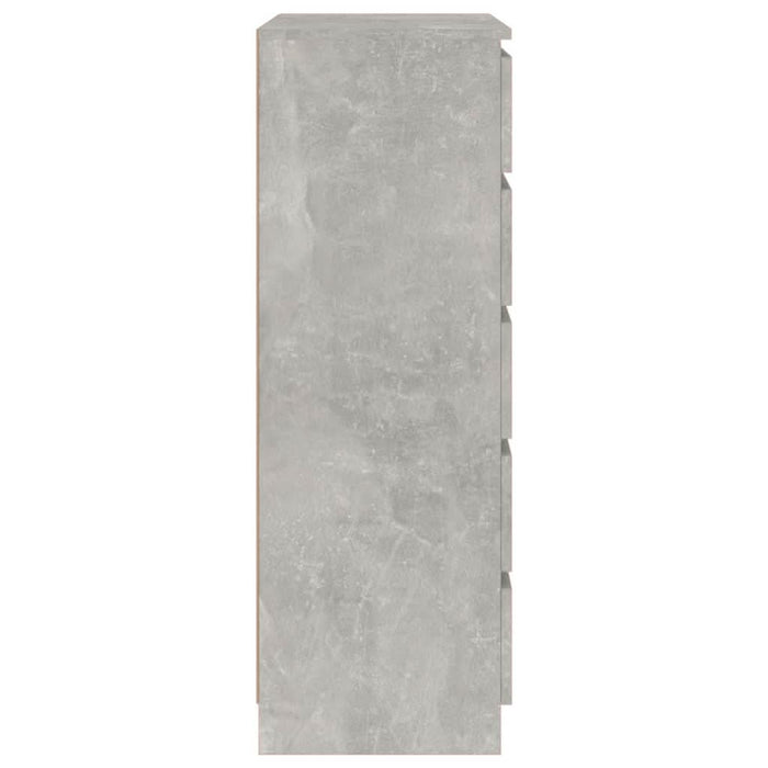 Dulap cu sertare, gri beton, 60x36x103 cm, lemn prelucrat - WALTI WALTI