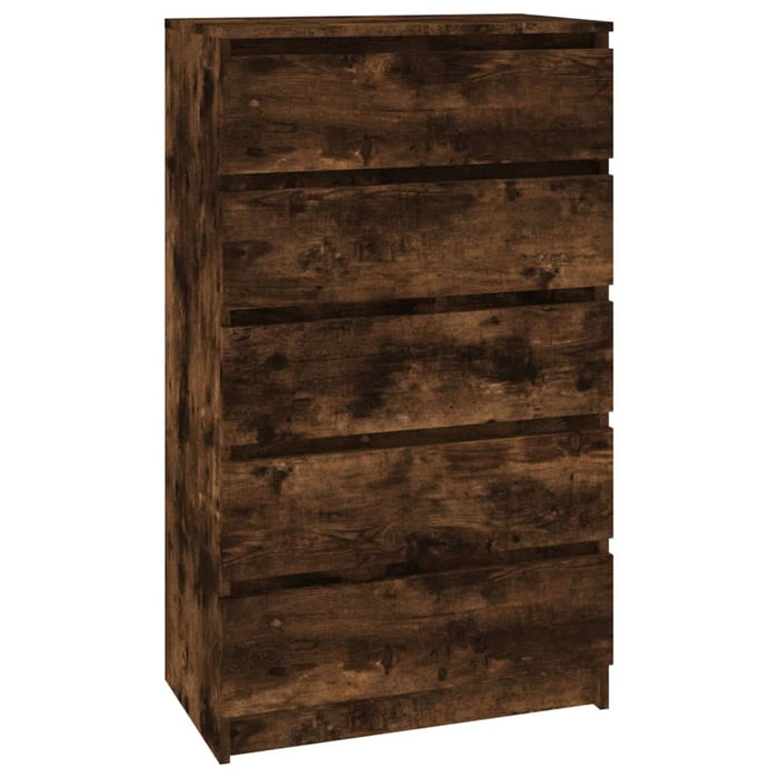 Dulap cu sertar, stejar fumuriu, 60x36x103 cm, lemn prelucrat - WALTI WALTI