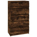 Dulap cu sertar, stejar fumuriu, 60x36x103 cm, lemn prelucrat - WALTI WALTI
