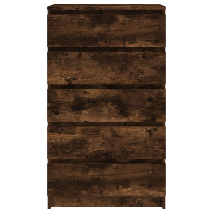 Dulap cu sertar, stejar fumuriu, 60x36x103 cm, lemn prelucrat - WALTI WALTI