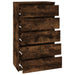 Dulap cu sertar, stejar fumuriu, 60x36x103 cm, lemn prelucrat - WALTI WALTI