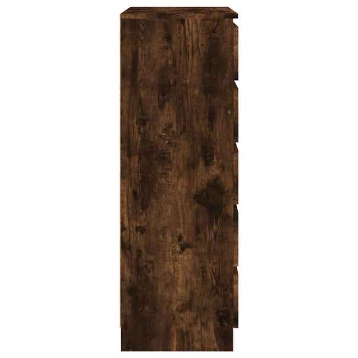 Dulap cu sertar, stejar fumuriu, 60x36x103 cm, lemn prelucrat - WALTI WALTI