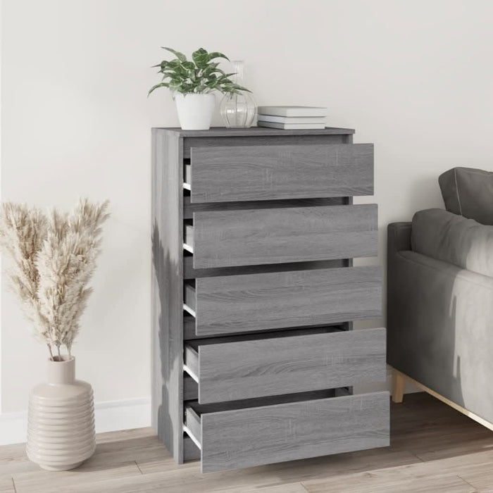 Dulap cu sertar, gri sonoma, 60x36x103 cm, lemn prelucrat - WALTI WALTI
