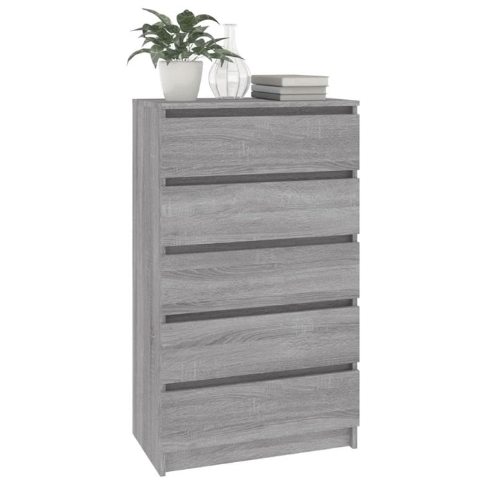 Dulap cu sertar, gri sonoma, 60x36x103 cm, lemn prelucrat - WALTI WALTI