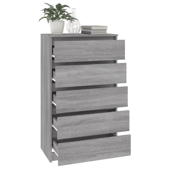 Dulap cu sertar, gri sonoma, 60x36x103 cm, lemn prelucrat - WALTI WALTI