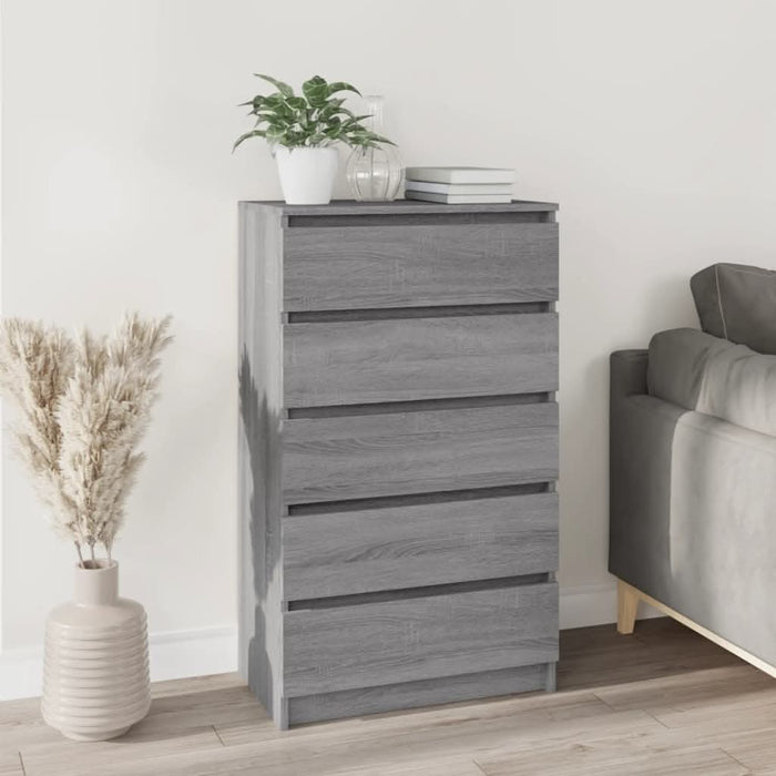 Dulap cu sertar, gri sonoma, 60x36x103 cm, lemn prelucrat - WALTI WALTI