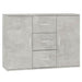 Servantă, gri beton, 91x29,5x65 cm, lemn prelucrat - WALTI WALTI