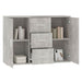 Servantă, gri beton, 91x29,5x65 cm, lemn prelucrat - WALTI WALTI