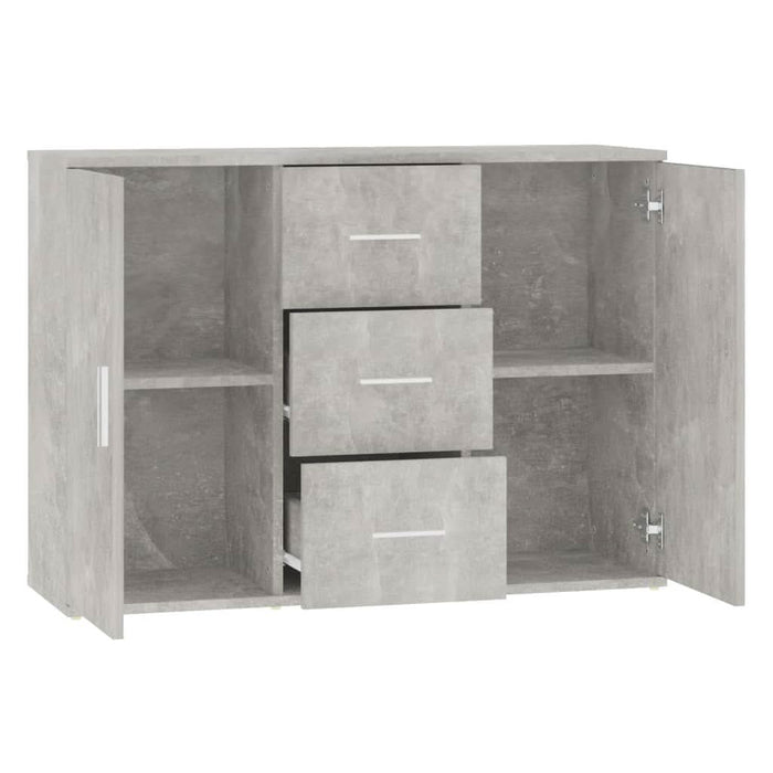 Servantă, gri beton, 91x29,5x65 cm, lemn prelucrat - WALTI WALTI