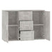 Servantă, gri beton, 91x29,5x65 cm, lemn prelucrat - WALTI WALTI