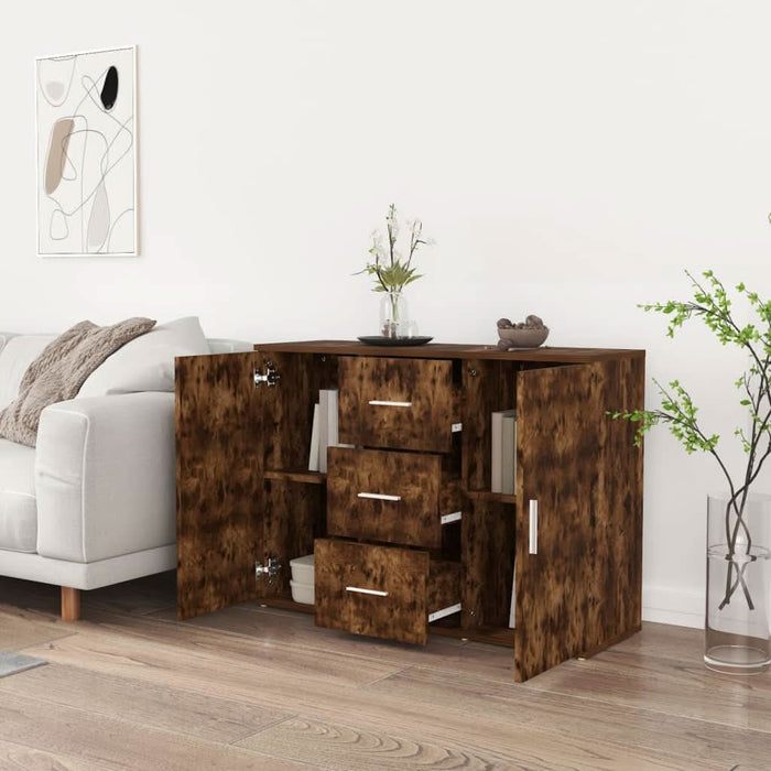 Dulap, stejar fumuriu, 91x29,5x65 cm, lemn compozit - WALTI WALTI