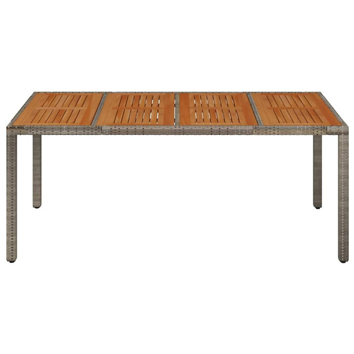 Masă de grădină cu blat din sticlă gri, 190x90x75 cm, poliratan - WALTI WALTI