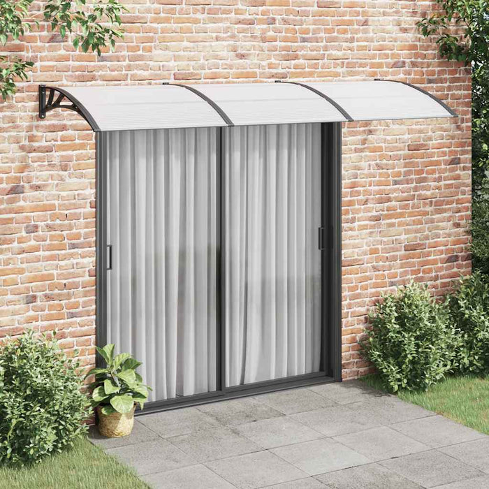 Copertină de ușă, negru și transparent, 300x75 cm, policarbonat WALTI