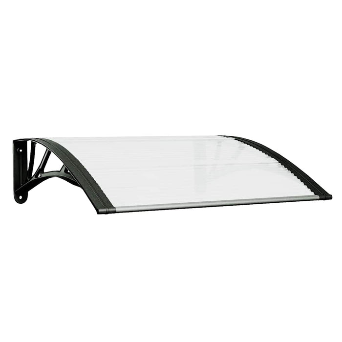 Copertină de ușă, negru și transparent, 80x75 cm, policarbonat WALTI