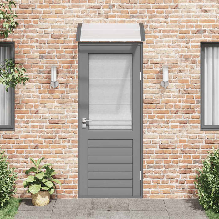 Copertină de ușă, negru și transparent, 80x75 cm, policarbonat WALTI