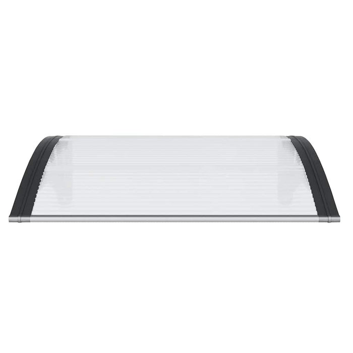 Copertină de ușă, negru și transparent, 80x75 cm, policarbonat WALTI