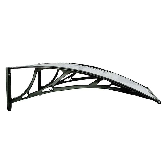 Copertină de ușă, negru și transparent, 80x75 cm, policarbonat WALTI
