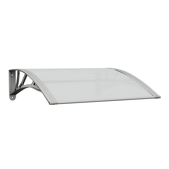 Copertină de ușă gri și transparentă, 80x75 cm, policarbonat WALTI