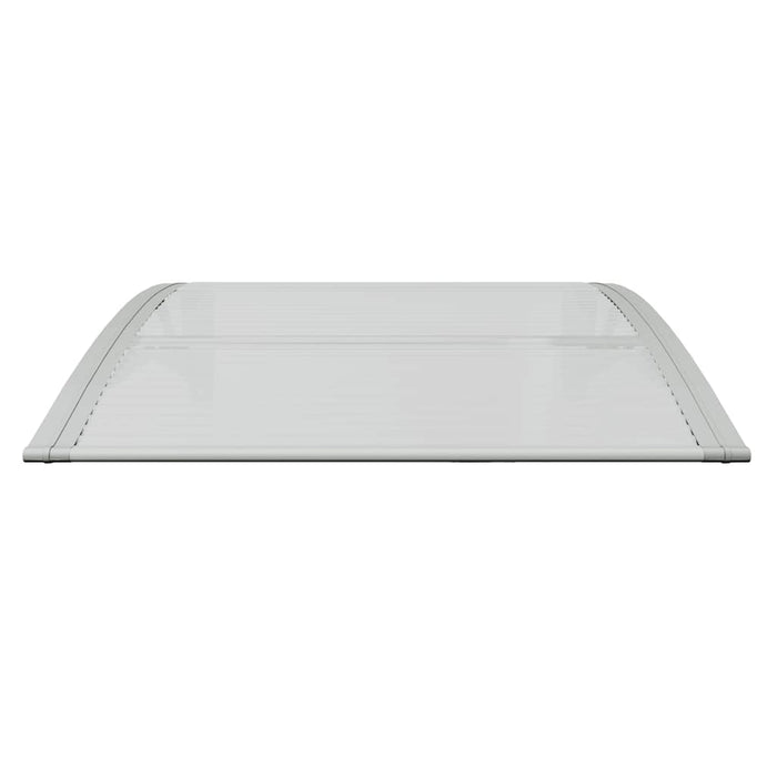 Copertină de ușă gri și transparentă, 80x75 cm, policarbonat WALTI
