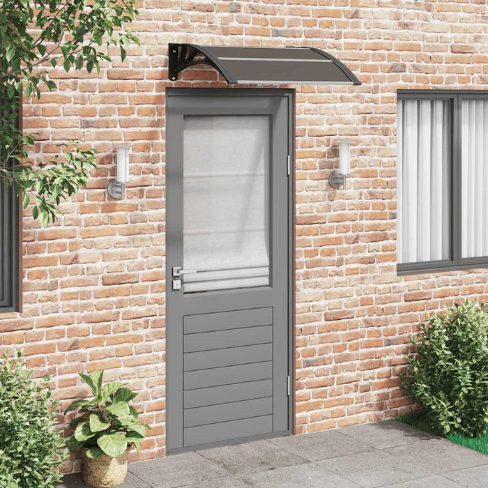 Copertină de ușă neagră 80x75 cm, policarbonat WALTI