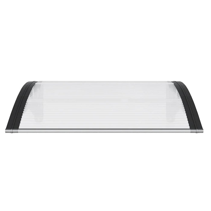 Copertină de ușă, negru și transparent, 100x75 cm, policarbonat WALTI