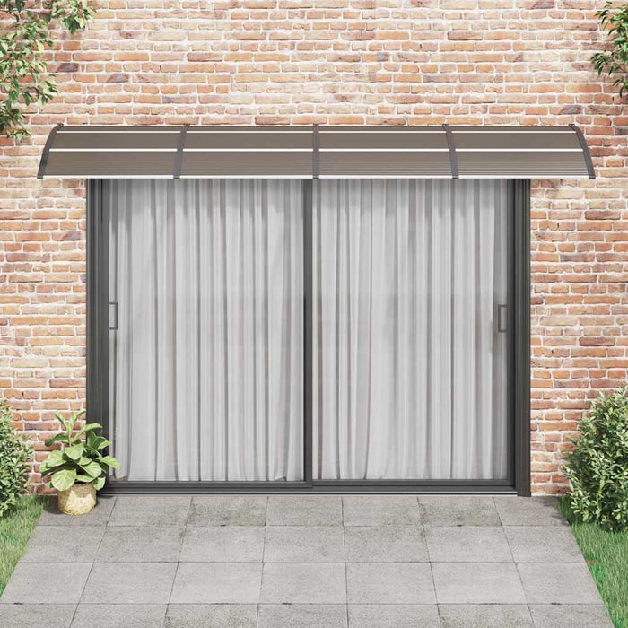 Copertină de ușă, negru și transparent, 350x75 cm, policarbonat WALTI
