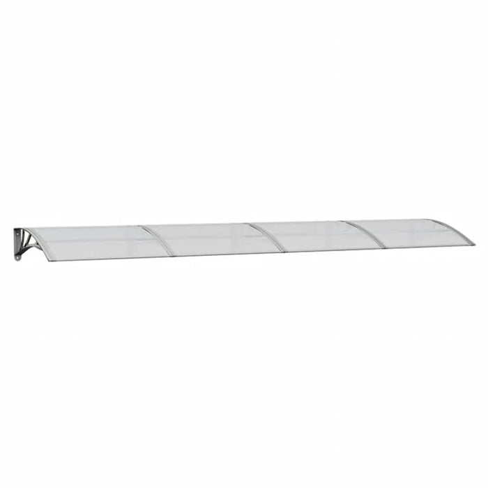 Copertină de ușă, gri și transparent, 350x75 cm, policarbonat WALTI
