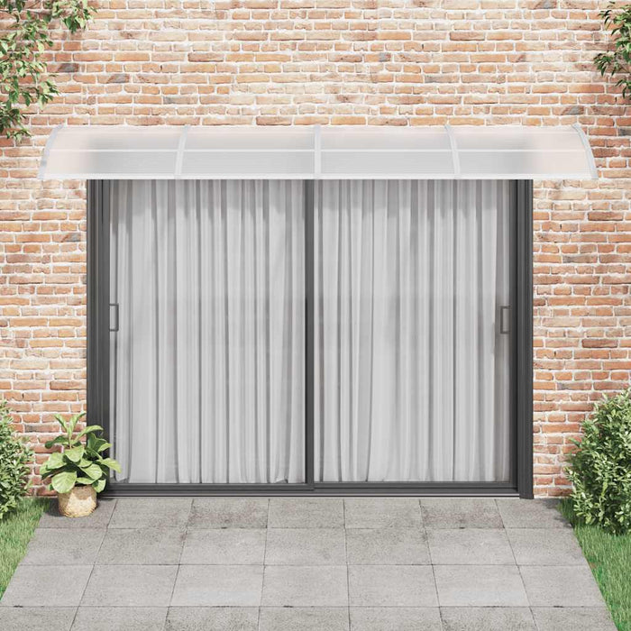 Copertină de ușă, gri și transparent, 350x75 cm, policarbonat WALTI