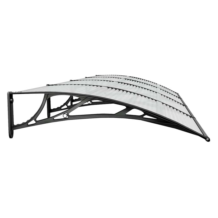 Copertină de ușă, negru, 350x100 cm, policarbonat - WALTI WALTI