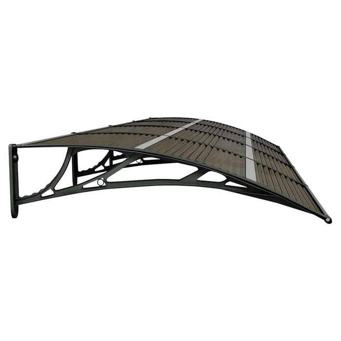 Copertină de ușă neagră 350x100 cm, policarbonat WALTI