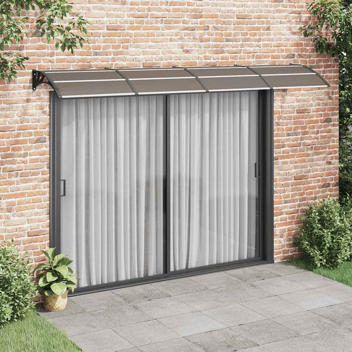 Copertină de ușă neagră 350x100 cm, policarbonat WALTI