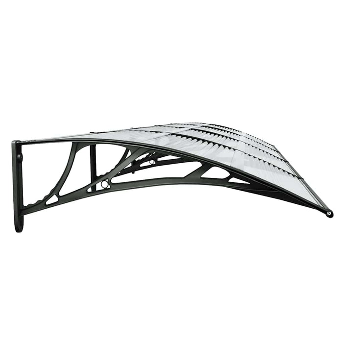 Copertină de ușă, negru și transparent, 400x75 cm, policarbonat WALTI