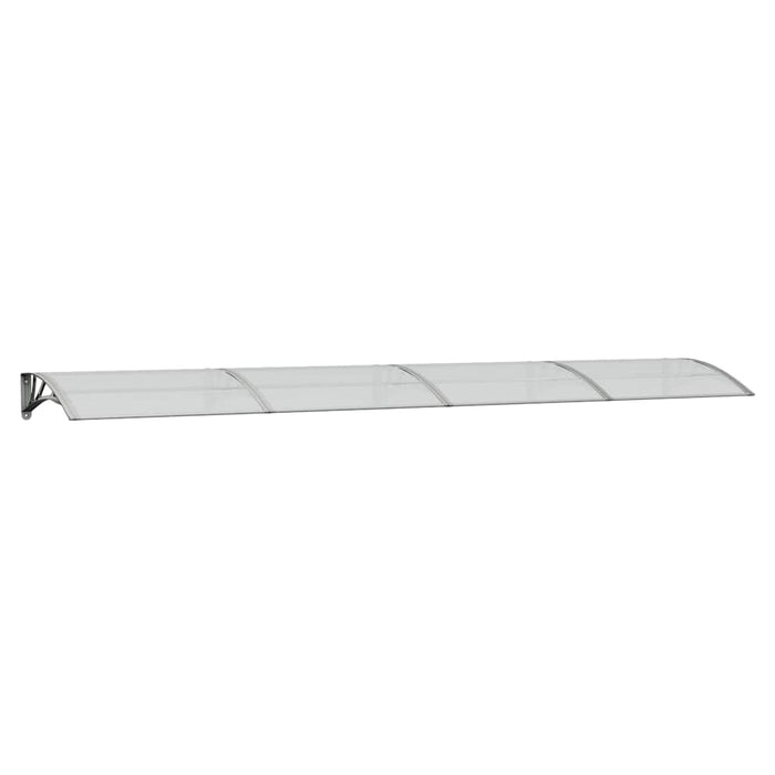 Copertină de ușă, gri și transparent, 400x75 cm, policarbonat WALTI