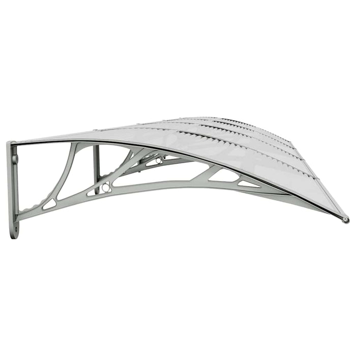Copertină de ușă, gri și transparent, 400x75 cm, policarbonat WALTI