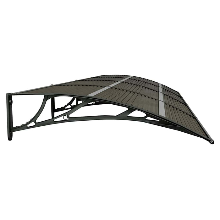 Copertină de ușă neagră 400x100 cm, policarbonat WALTI