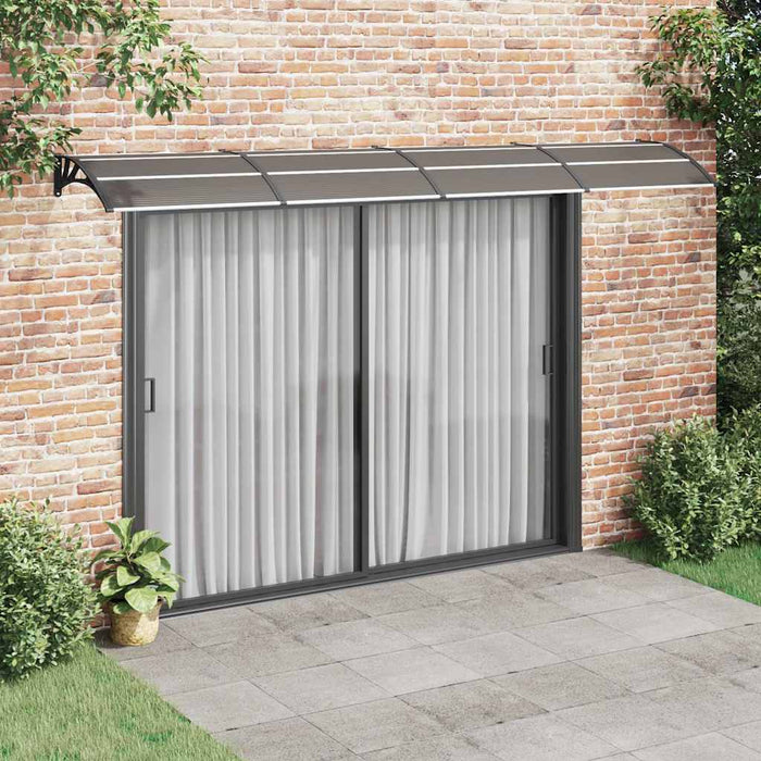 Copertină de ușă neagră 400x100 cm, policarbonat WALTI