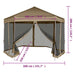 Foișor pop-up hexagonal pereți laterali 3,6x3,1 m taupe 220g/m² - WALTI WALTI
