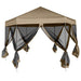 Foișor pop-up hexagonal pereți laterali 3,6x3,1 m taupe 220g/m² - WALTI WALTI