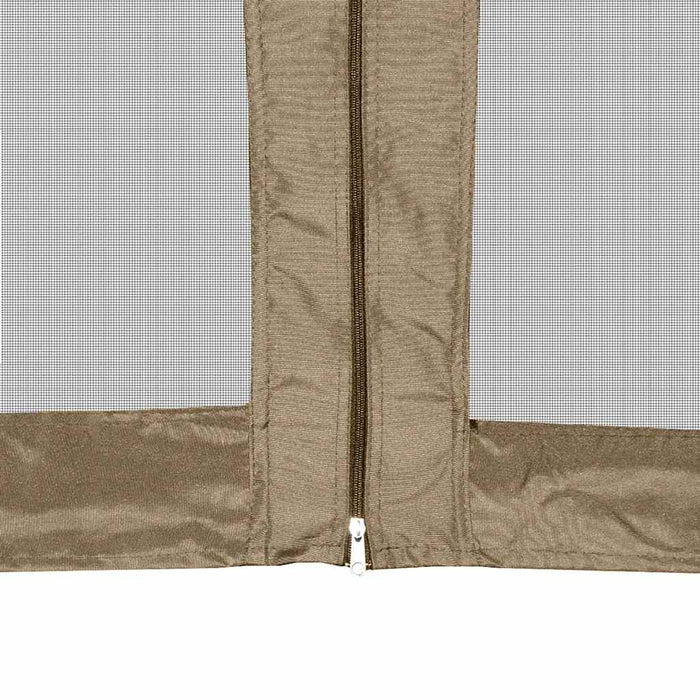 Foișor pop-up hexagonal pereți laterali 3,6x3,1 m taupe 220g/m² - WALTI WALTI