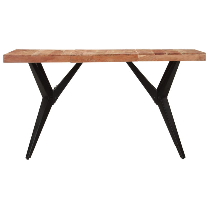 Masă de bucătărie, negru, 140x70x76 cm, lemn masiv de acacia - WALTI WALTI