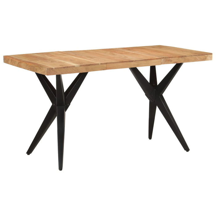 Masă de bucătărie, negru, 140x70x76 cm, lemn masiv de acacia - WALTI WALTI